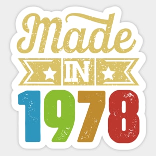 Made in 1978 Sticker